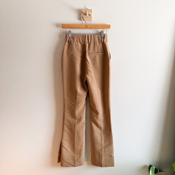 Abercrombie & Fitch High Rise Tailored Split Hem Flate Trousers Size 24 - Picture 5 of 7